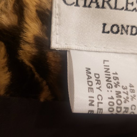 Charles Gray Leopard Print Jacket Size XS - Picture 6 of 14